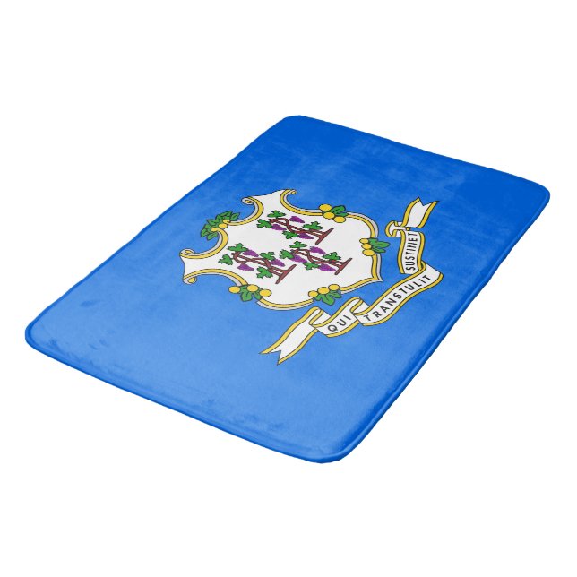 Grand tapis de bain avec drapeau du Connecticut, U (Angle)