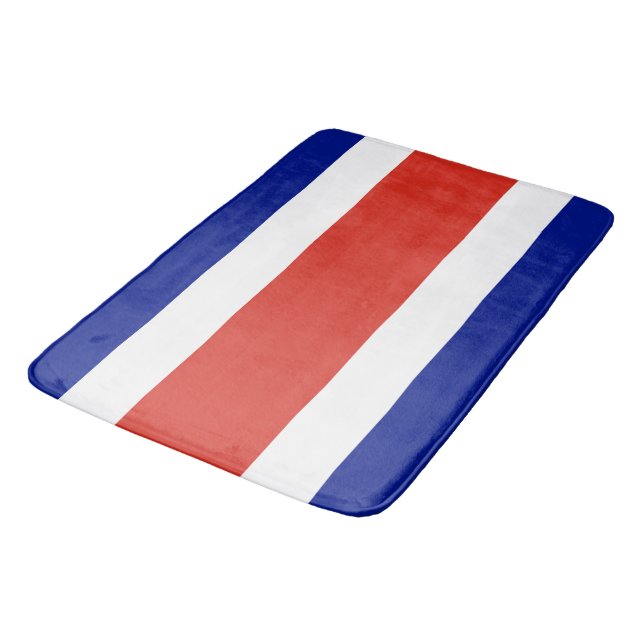 Grand tapis de bain avec drapeau du Costa Rica (Angle)