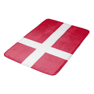Grand tapis de bain avec drapeau du Danemark