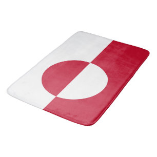 Grand tapis de bain avec drapeau du Groenland