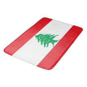 Grand tapis de bain avec drapeau du Liban