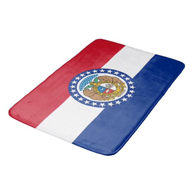Grand tapis de bain avec drapeau du Missouri, USA (Angle)