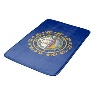 Grand tapis de bain avec drapeau du New Hampshire,