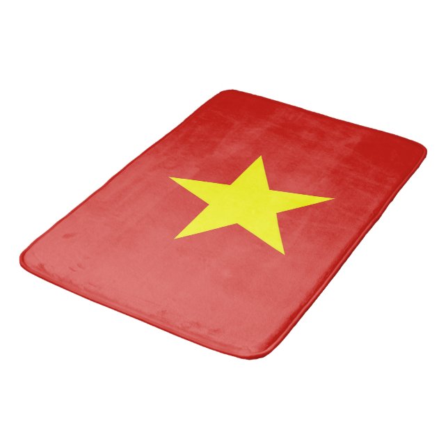 Grand tapis de bain avec drapeau du Vietnam (Angle)