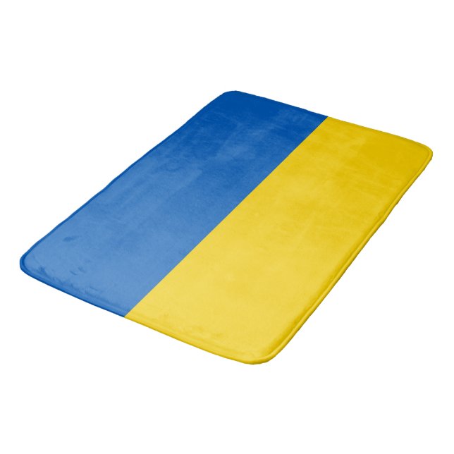 Grand tapis de bain avec drapeau d'Ukraine (Angle)