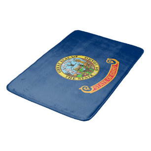 Grand tapis de bain avec le drapeau de l'Idaho, US
