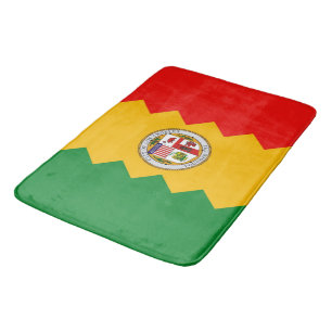 Grand tapis de bain avec le drapeau de Los Angeles