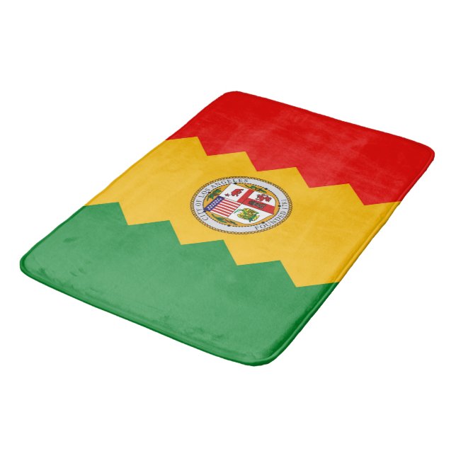 Grand tapis de bain avec le drapeau de Los Angeles (Angle)