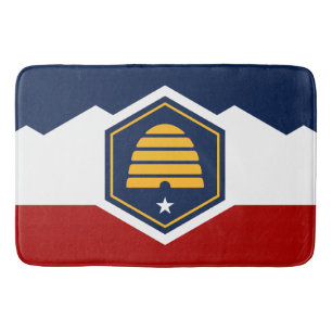 Grand tapis de bain avec le drapeau de l'Utah, Éta
