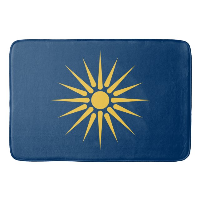 Grand tapis de bain avec le drapeau de Macédoine,  (Devant)