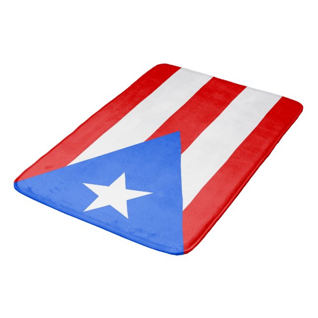Grand tapis de bain avec le drapeau de Porto Rico, (Angle)