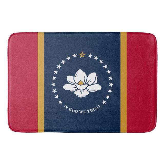 Grand tapis de bain avec le drapeau du Mississippi (Devant)