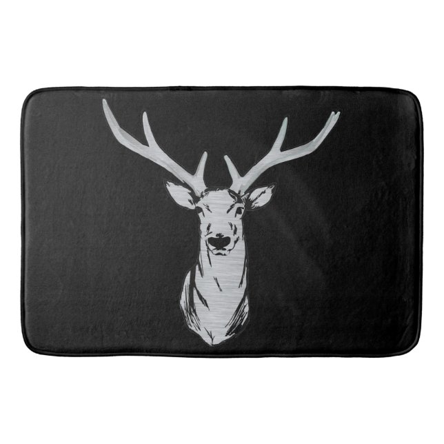 Grand tapis de bain de chasse de cerfs communs de (Devant)