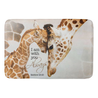 Grand tapis de bain de girafe