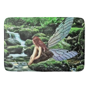 Grand tapis de bain mystique de forêt de féerie