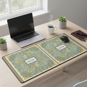 Grand Tapis de Bureau Mandala Boho Personnalisé