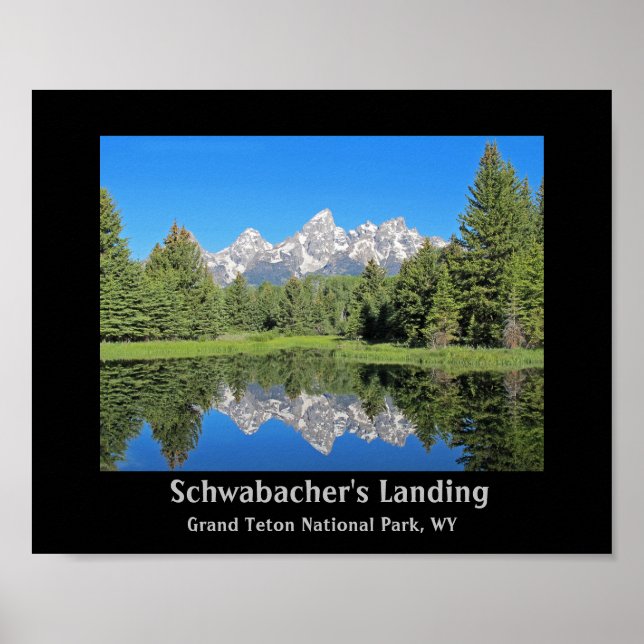 Grand Teton National Park Design Landscape Poster (Devant)