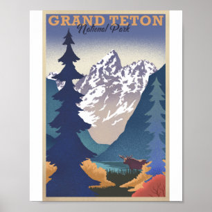 Grand Teton National Park Litho Poster