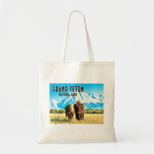 Grand Teton Park Wyoming Sac fourre-tout Vintage v