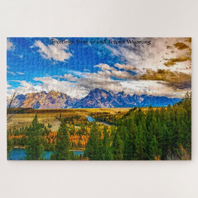 Grand Tétons Wyoming Jigsaw Puzzle (Horizontal)