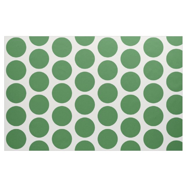 Grand tissu blanc vert de pois (Yard)