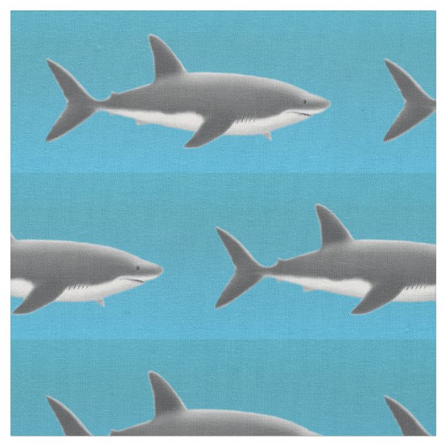 Grand tissu de natation de requin blanc (Fermer)