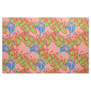 grand tissu motif moderne en feuille, bourgeon et