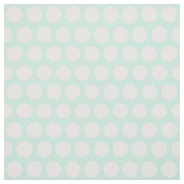 grand tissu pois vert menthe et blanc (Échantillon)