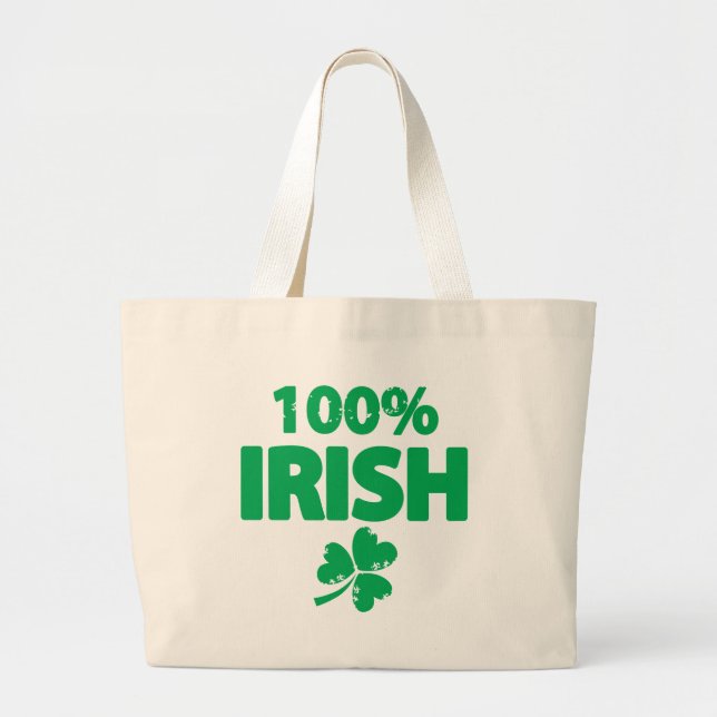 Grand Tote Bag 100 % irlandais (Devant)