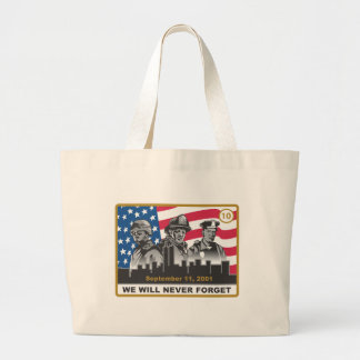 Grand Tote Bag 10 conception d'anniversaire de l'an 9/11
