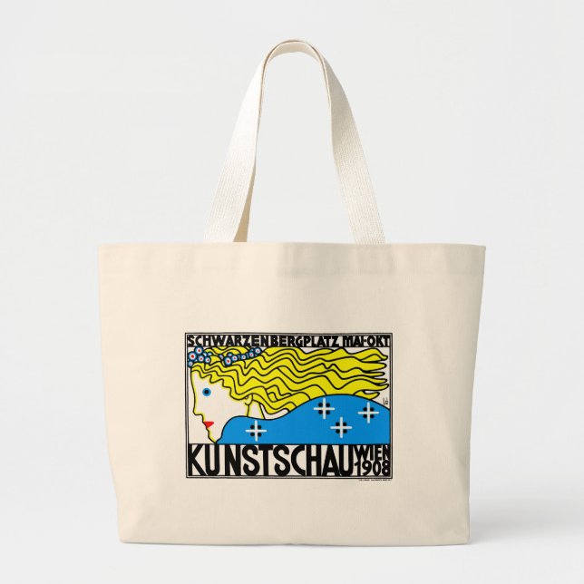 Grand Tote Bag 1908 Vienne Art Nouveau Salon Art Nouveau Maiden (Devant)