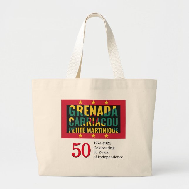 Grand Tote Bag 2024 GRENADA - 50e anniversaire de l'indépendance (Devant)