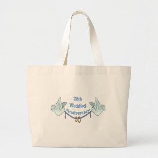 Grand Tote Bag 25èmes cadeaux W d'anniversaire de mariage