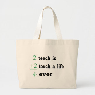 Grand Tote Bag 2 enseigner est 2 toucher une vie 4