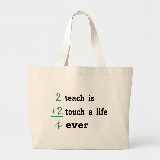 Grand Tote Bag 2 enseigner est 2 toucher une vie 4 (Devant)