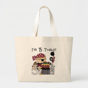 Grand Tote Bag 3e anniversaire Pirate Tshirts et cadeaux