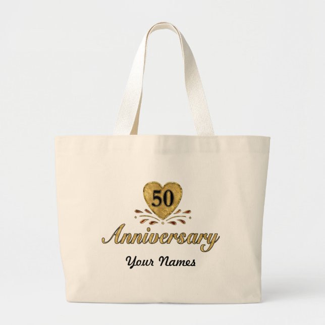 Grand Tote Bag 50e anniversaire - Or (Devant)
