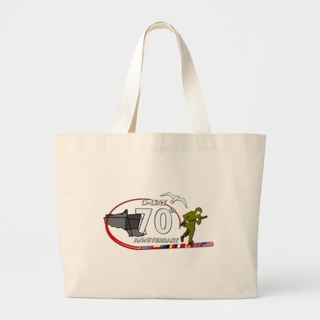 Grand Tote Bag 70ème anniversaire du Débarquement de Normandie (Devant)