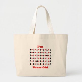 Grand Tote Bag 90 années ! Rouge de noir