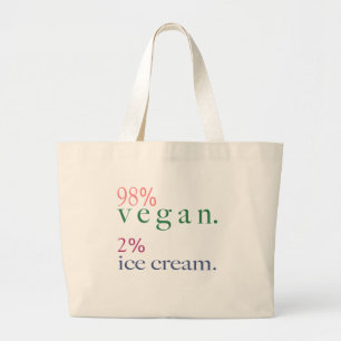 Grand Tote Bag 98% Végétan 2% Crème glacée