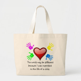 Grand Tote Bag A0001. J'ai fait une différence dans la vie.Bag.1