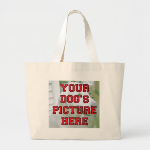Grand Tote Bag A customisé la photo de votre chien