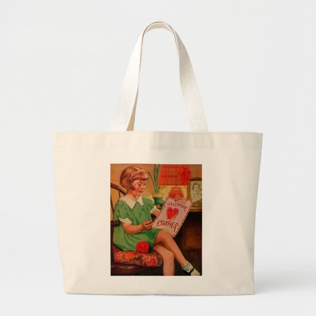 Grand Tote Bag À ma mère pour la Saint-Valentin (Devant)