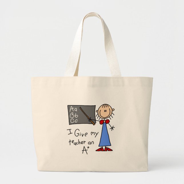 Grand Tote Bag A plus le professeur (Devant)