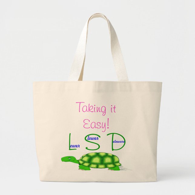Grand Tote Bag Abaissez le Delaware plus lent (Devant)