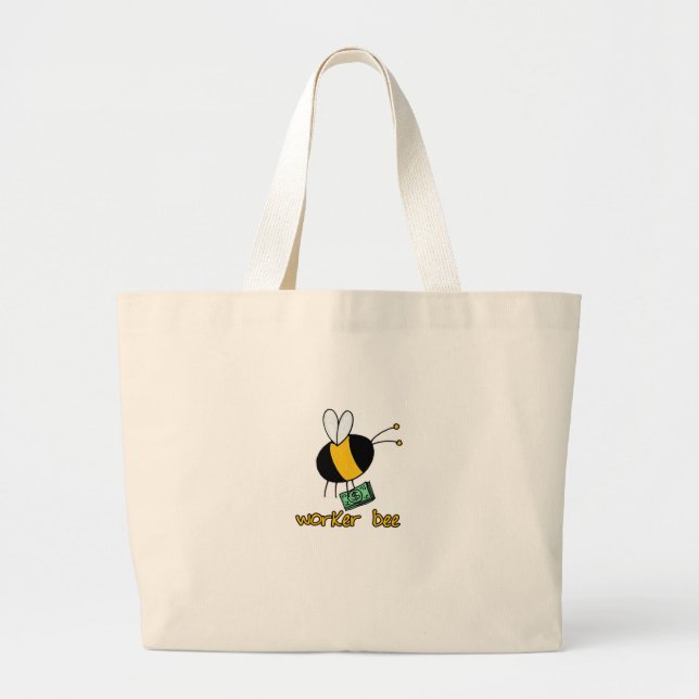 Grand Tote Bag abeille de travailleur - banquier (Devant)