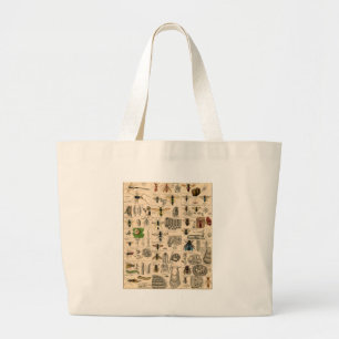 Grand Tote Bag Abeille Insecte Bug Wasp Nature Peinture des abeil