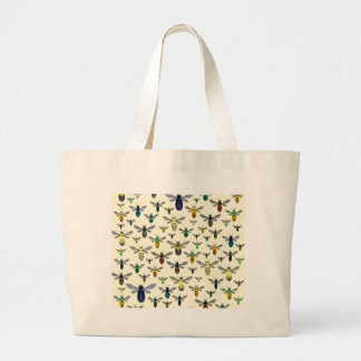 Grand Tote Bag Abeilles indigènes colorées