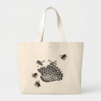 Grand Tote Bag Abeilles vintages