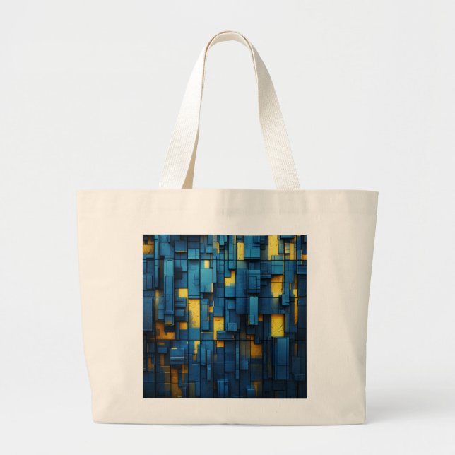 Grand Tote Bag Abréviation bleue (Devant)